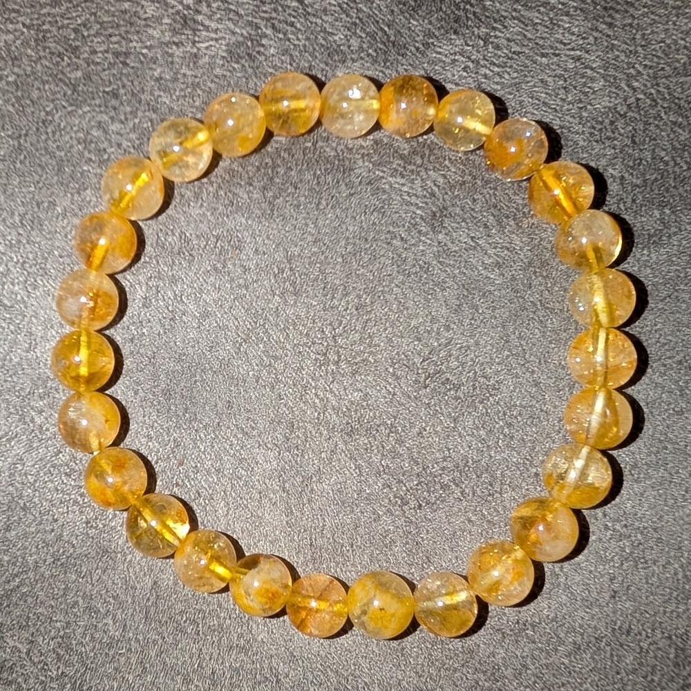 7mm Citrine Stretch Bracelet - Picture 3 of 4